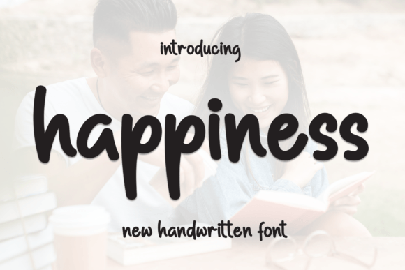 Discover Happiness: A Friendly Handwritten Font for Creative Projects